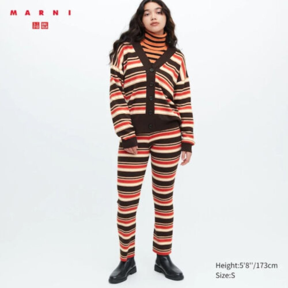 UNIQLO Merino Blend Semi Flare Knitted Pants (MARNI) XS new with tag - Picture 3 of 8